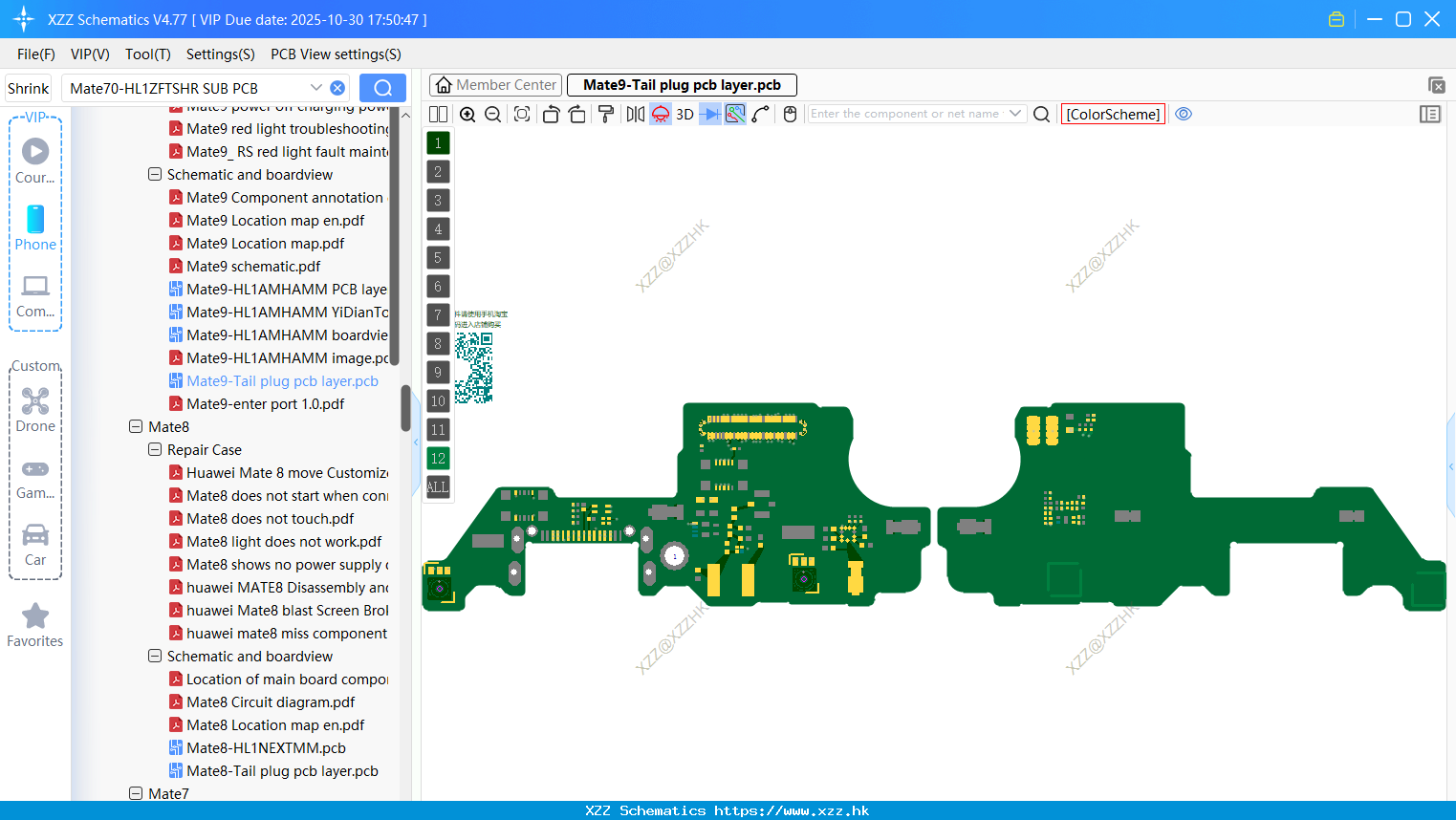 Huawei Mate9-Tail Plug Pcb Layer